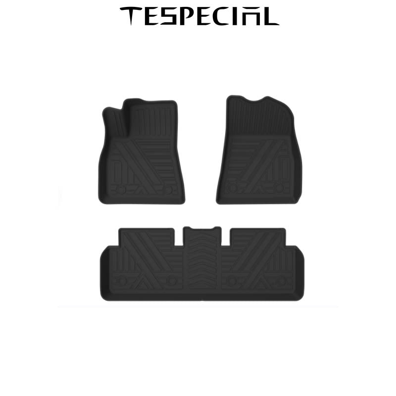 TESLA MODEL 3 Car Floor Mats 3D XPE Textured look - Front and Rear Set  2017-2023